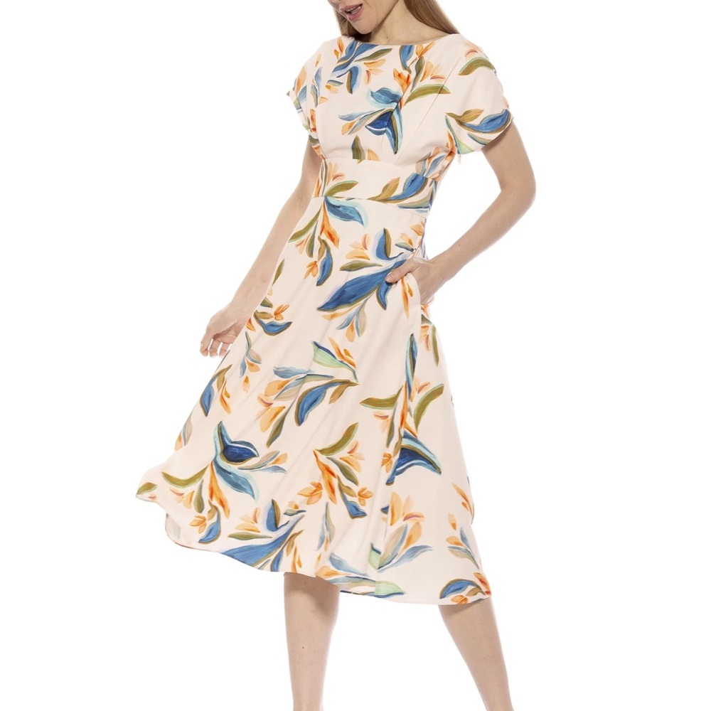 Alexia Admor Floral Midi Lottie Dress